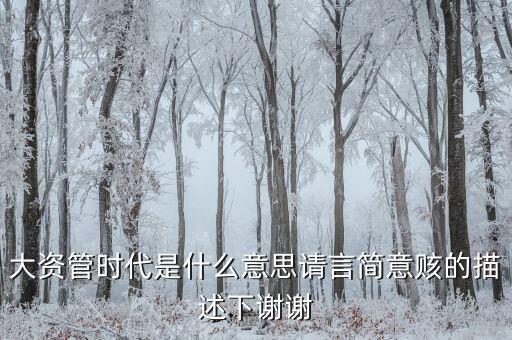 什么是泛資產(chǎn)管理時(shí)代，大資管時(shí)代是什么意思請言簡意賅的描述下謝謝