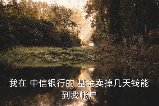 我在 中信銀行的 基金賣(mài)掉幾天錢(qián)能到我?guī)? class=