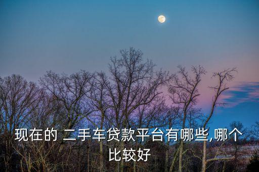 現(xiàn)在的 二手車貸款平臺(tái)有哪些,哪個(gè)比較好