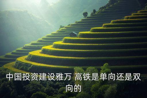 中國投資建設(shè)雅萬 高鐵是單向還是雙向的