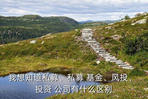 我想知道私募、私募 基金、風投、 投資 公司有什么區(qū)別