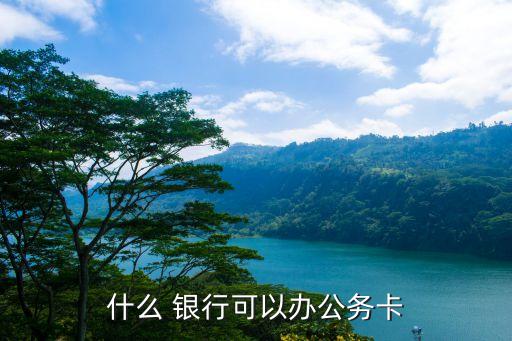 什么 銀行可以辦公務卡