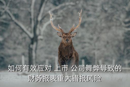 如何有效應(yīng)對(duì) 上市 公司舞弊導(dǎo)致的財(cái)務(wù)報(bào)表重大錯(cuò)報(bào)風(fēng)險(xiǎn)